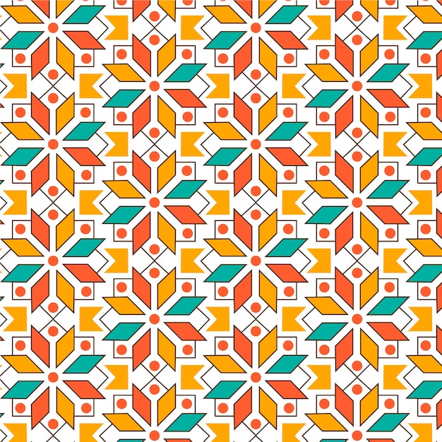 Flat design creative arabesque pattern