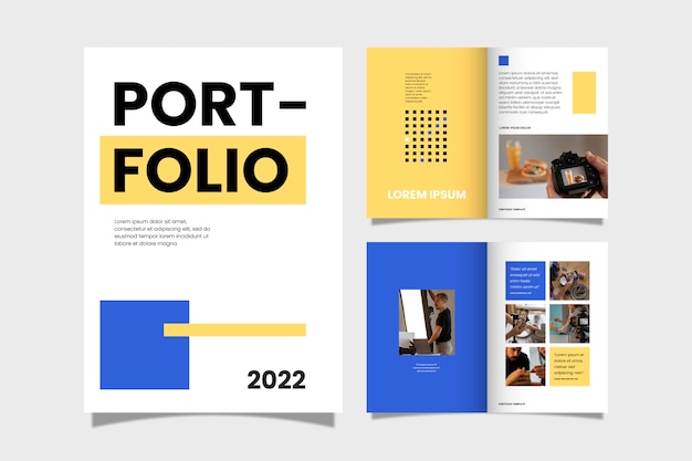 Flat design creative portfolio templates