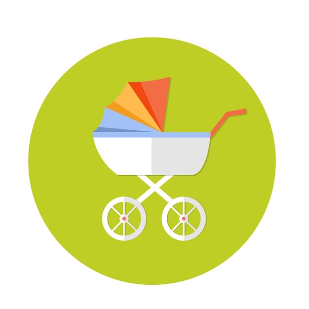 Flat design cute baby vector icon illustration