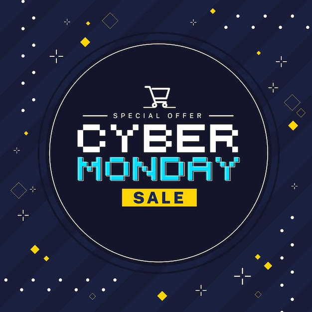 Vector flat design cyber monday concept