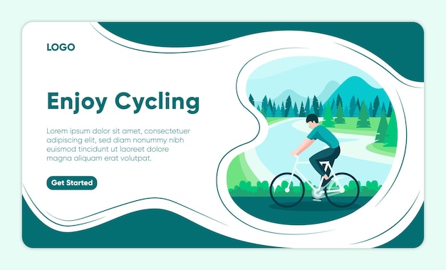 Premium Vector | Flat design cycling minimal banner template