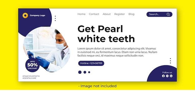 Flat design dental care template
