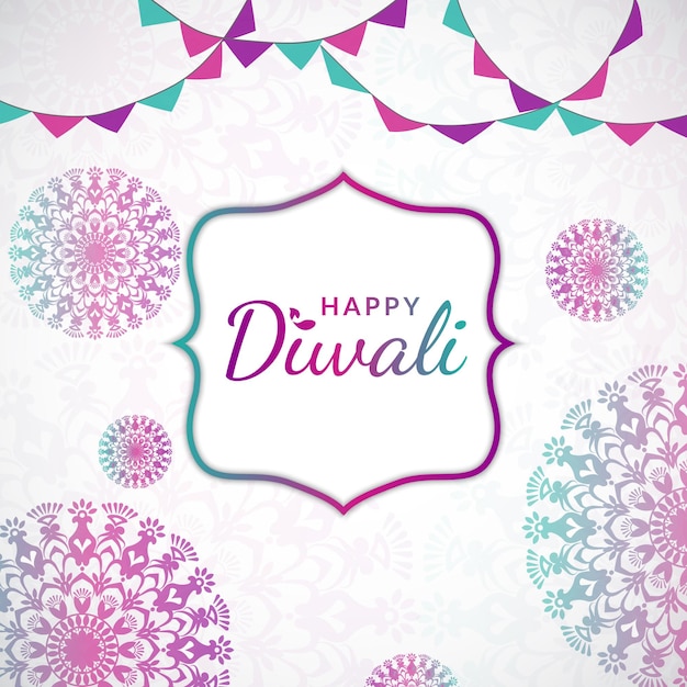 Design piatto diwali festival sfondo