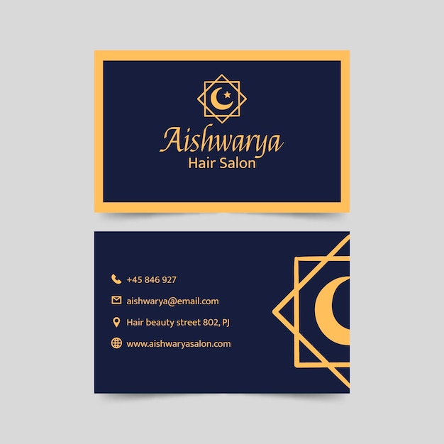 Flat design double-side business card