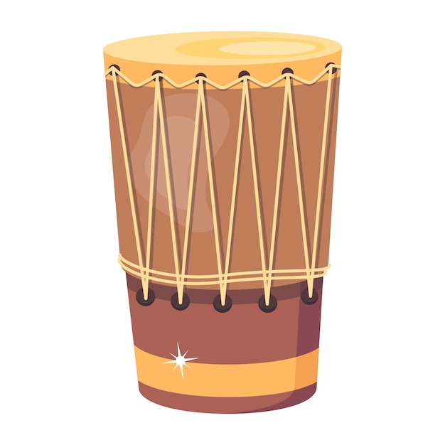 Vector a flat design of drum