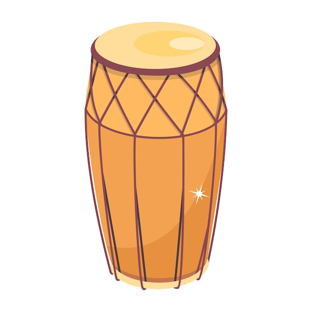 Vector a flat design of drum