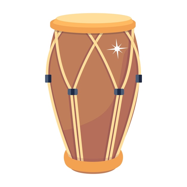 Vector a flat design of drum