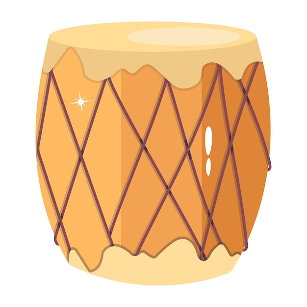 Vector a flat design of drum