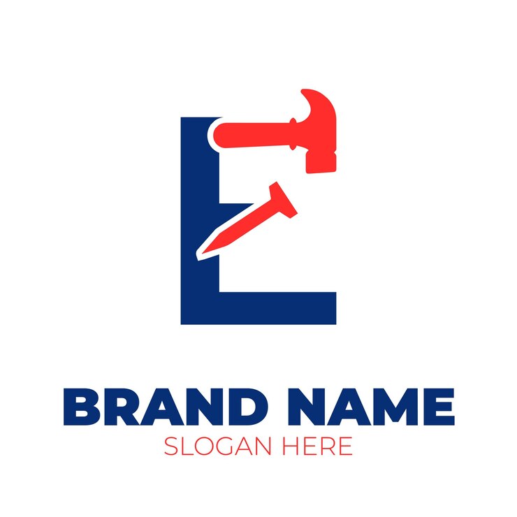 Flat design e logo template
