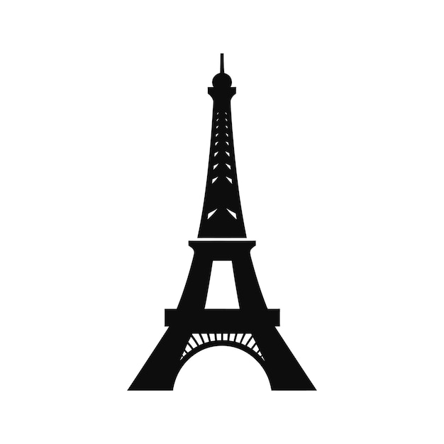 Vector flat design eiffel tower vector element