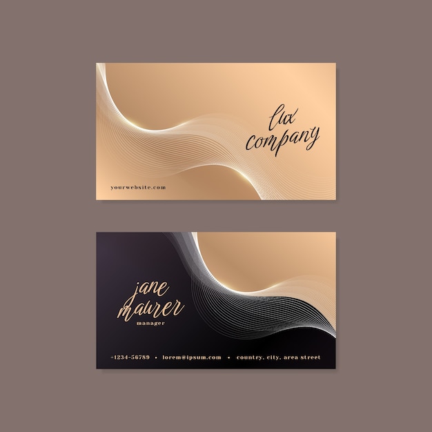 flat design elegant business card