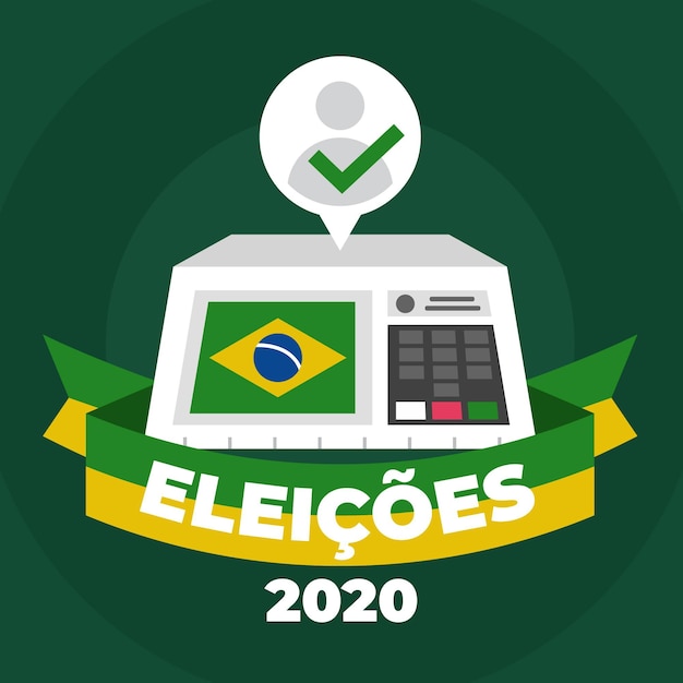 Sfondo di design piatto eleições 2020