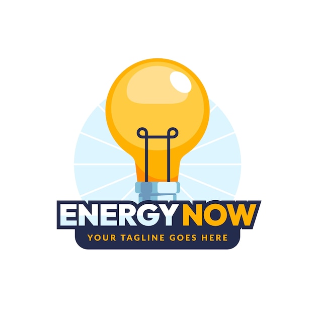 Vector flat design energy logo design