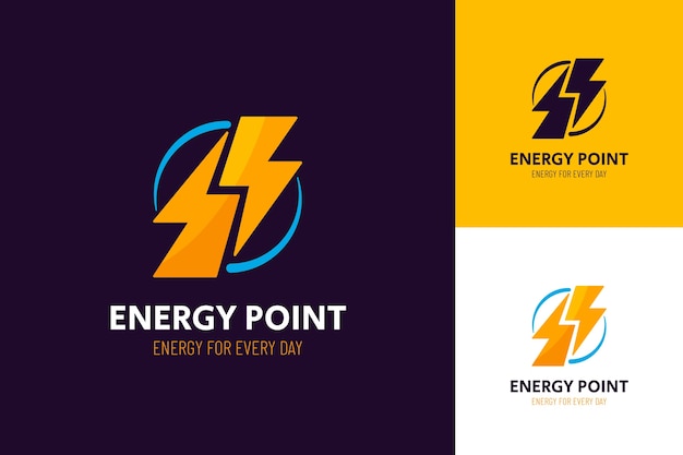 Flat design energy logo template