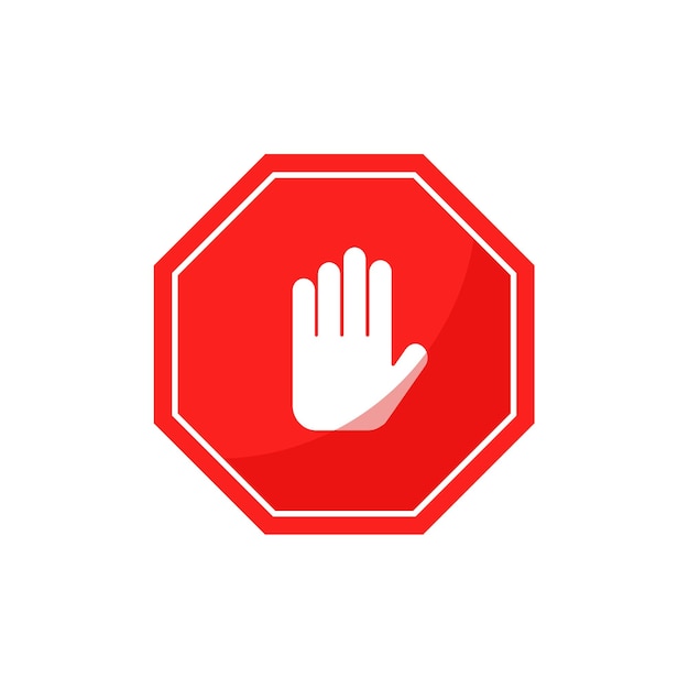 Vector flat design do not enter sign design