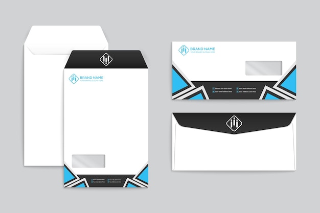 Flat design envelope template