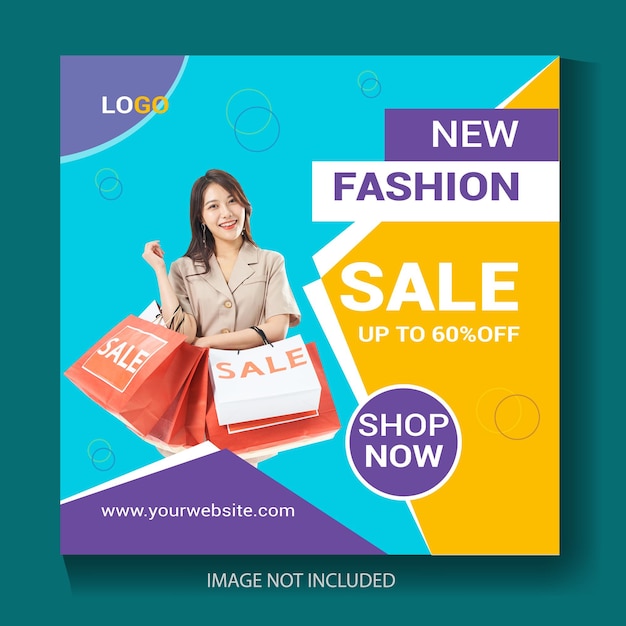 flat design fashion template for your business