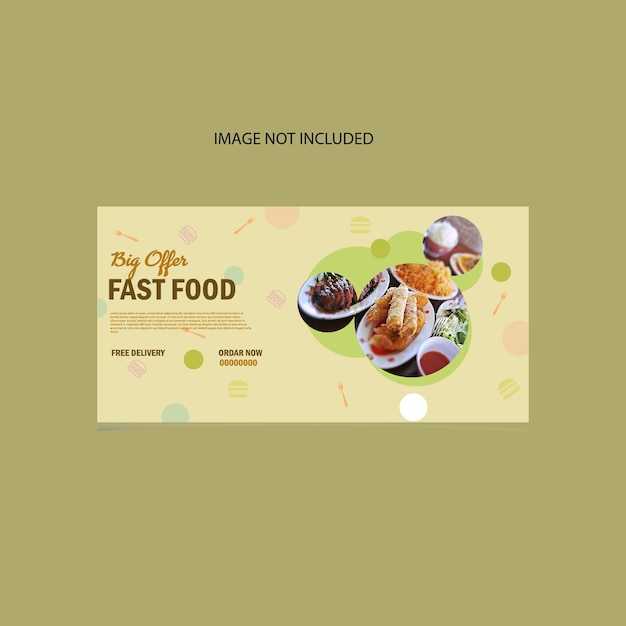 flat design fast food sale banner