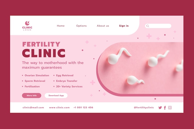 Flat design fertility clinic template