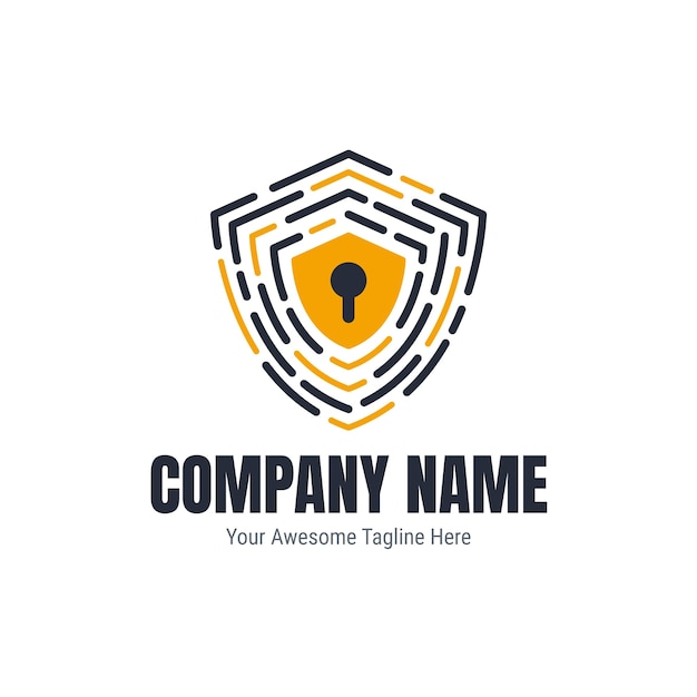 Flat design fingerprint logo template