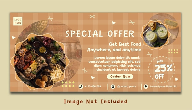 Flat Design Food Sale Banner