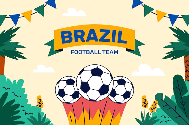 Vector flat design football background