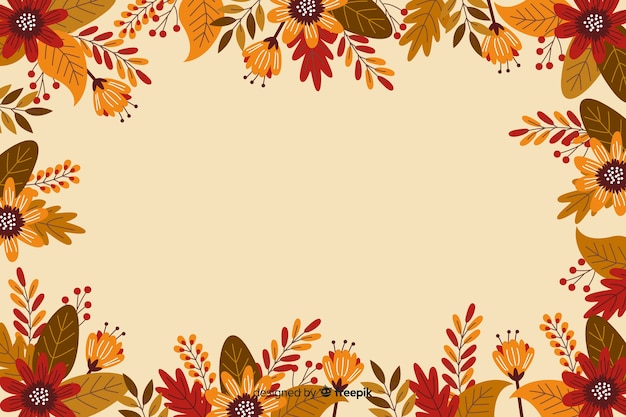 Vector flat design frame for thanksgiving background