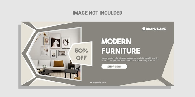 Vector flat design of furniture banner template