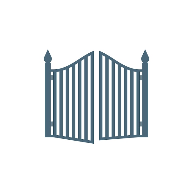 Vector flat design gate logo vector illustration