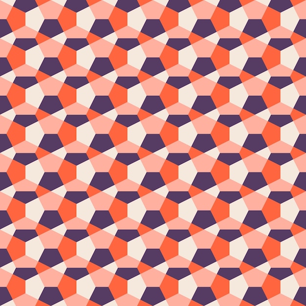 Vector flat design geometric abstract tiles seamless pattern