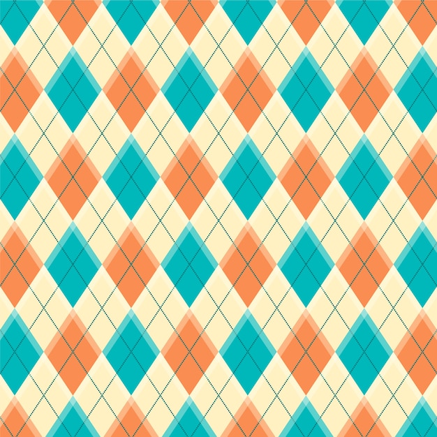 Flat design geometric argyle pattern