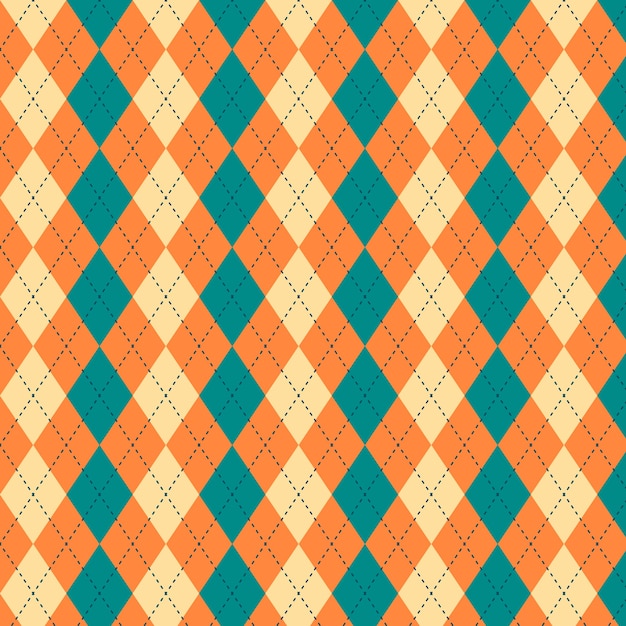 Vector flat design geometric argyle pattern