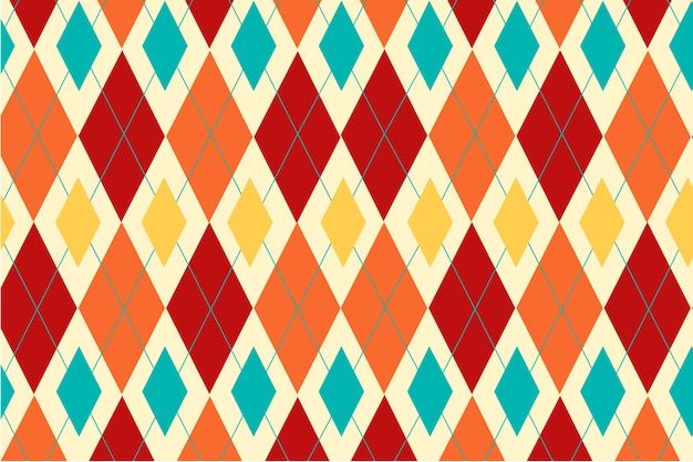 Flat design geometric argyle pattern