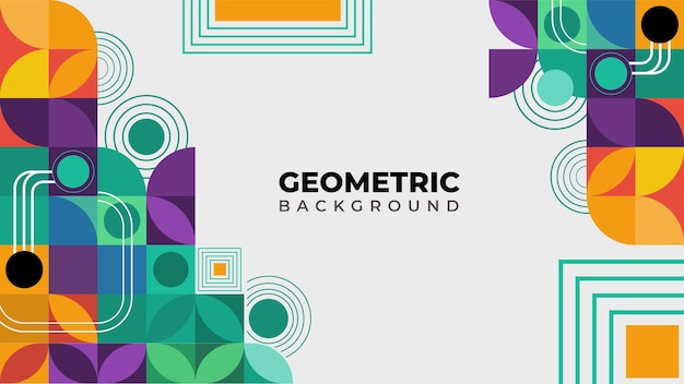 Flat design geometric background