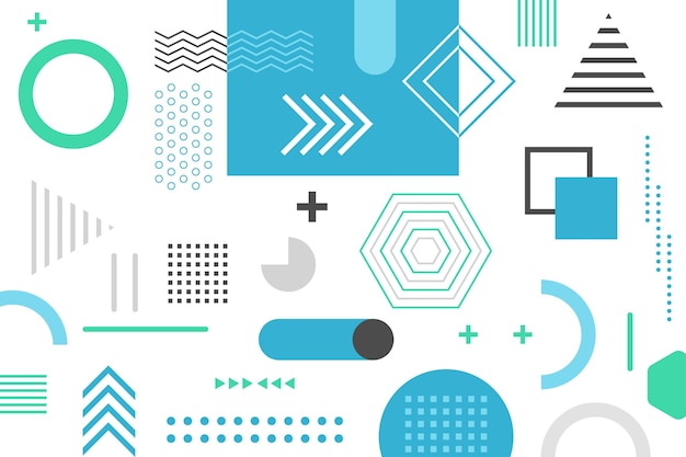 Flat design geometric background