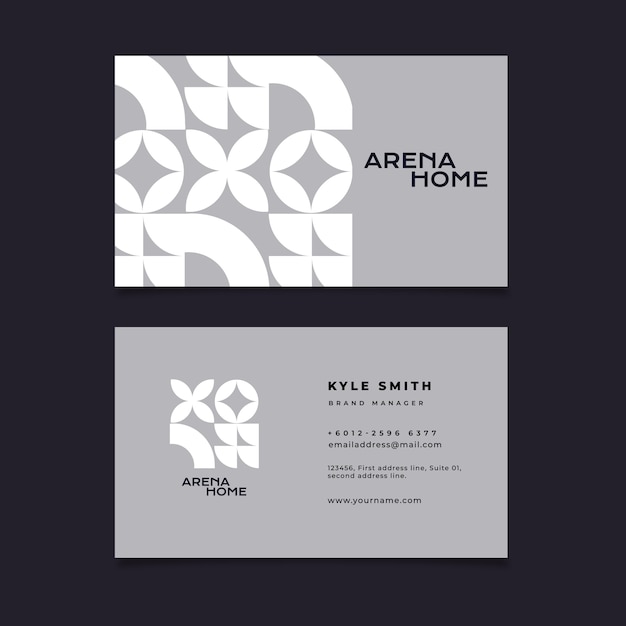 Flat design geometric business card