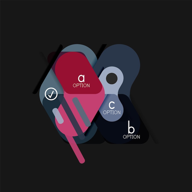 Vector flat design geometric infographics arrow shape