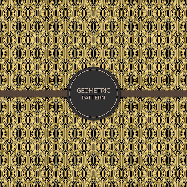 Flat design geometric mosaic pattern free vector