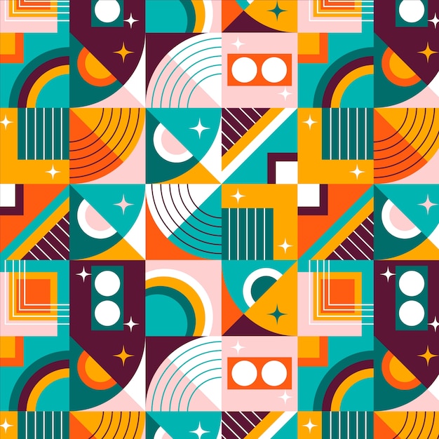 Flat design geometric or mosaic pattern