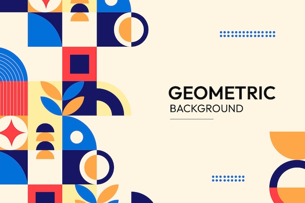 Vector flat design geometric pattern background