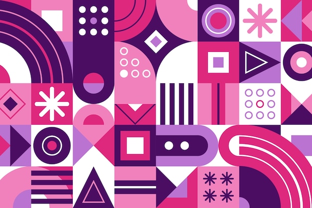 Vector flat design geometric pattern background