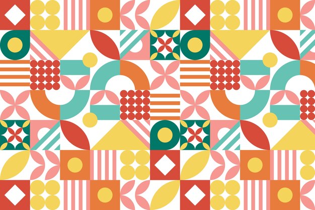 Vector flat design geometric pattern background