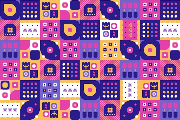 flat design geometric pattern background