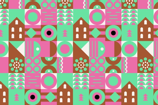 Vector flat design geometric pattern background