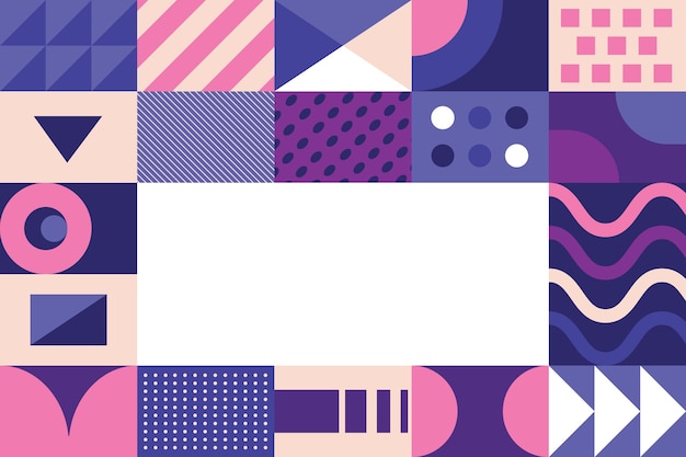 Vector flat design geometric pattern background