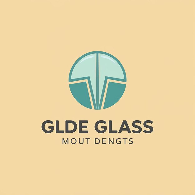 Flat design glass logo template