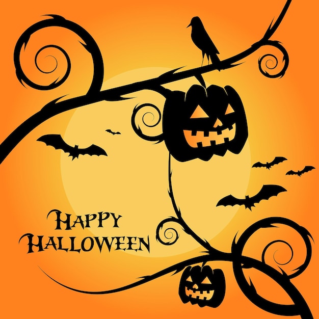 Flat Design Halloween Background