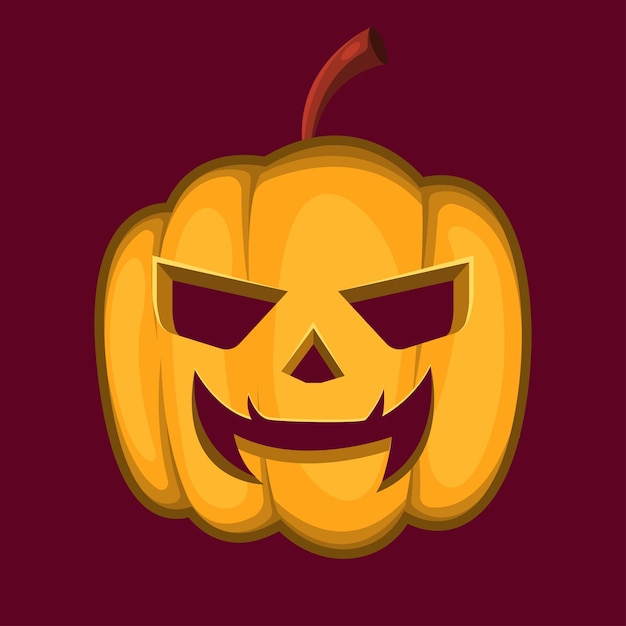 Flat design of halloween pumpkin