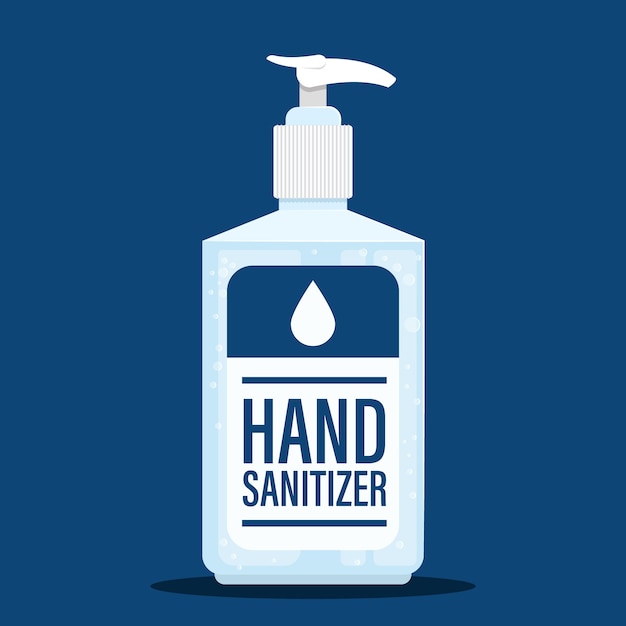 Flat design hand washing gel sanitizer