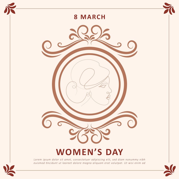 Flat design happy international women day illustration